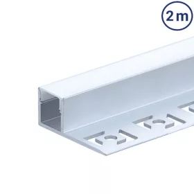   Hidegburkolati Csempe LED profil Eloxált Alumínium, Opál Bura 2 méter