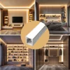 Ultravékony 2 méteres slim fehér alumínium LED profil 5mm-es szalaghoz
