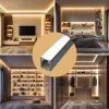 Ultravékony 2 méteres slim ezüst alumínium LED profil 5mm-es szalaghoz