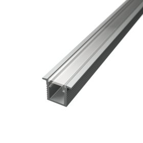 2 méteres SLIM (vékony) beépíthető alumínium LED profil bútorokba és gipszkartonba süllyesztéshez, átlátszó burával.