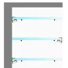Fekete színű GLASS SHELF LED profil 8mm-es üvegpolcra szerelve