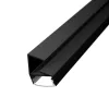 Fekete színű GLASS SHELF LED profil 8mm-es üvegpolcra szerelve