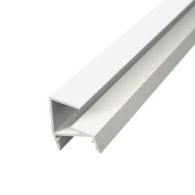 Fehér színű GLASS SHELF LED profil 8mm-es üvegpolcra szerelve