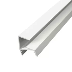 Fehér színű GLASS SHELF LED profil 8mm-es üvegpolcra szerelve