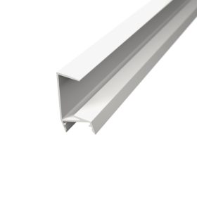 Fehér színű WOODEN SHELF LED profil 18mm-es fehér bútorlap élére szerelve