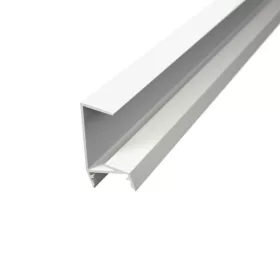 Fehér színű WOODEN SHELF LED profil 18mm-es fehér bútorlap élére szerelve