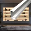 Fehér színű WOODEN SHELF LED profil 18mm-es fehér bútorlap élére szerelve