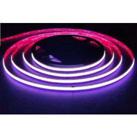 24V-os RGB színváltós COB LED szalag folyamatos, pöttymentes fénnyel és 768 leddel méterenként