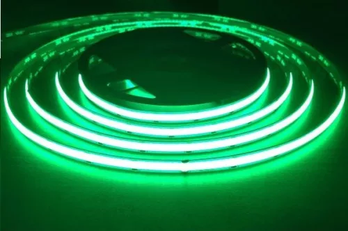 24V-os RGB színváltós COB LED szalag folyamatos, pöttymentes fénnyel és 768 leddel méterenként