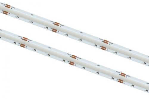 24V-os RGB színváltós COB LED szalag folyamatos, pöttymentes fénnyel és 768 leddel méterenként