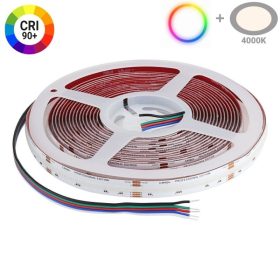 Prémium élethű CRI 90+ RGBW COB LED szalag tiszta 4000K fénnyel és extrém sűrűséggel