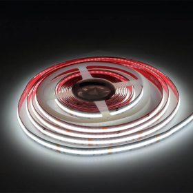 Prémium CRI 90+ RGBW COB LED szalag tiszta 6000K hideg fehér fénnyel és extrém sűrűséggel