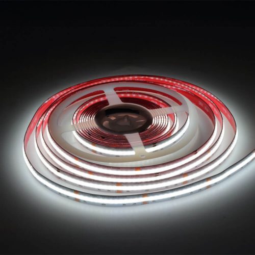 Prémium CRI 90+ RGBW COB LED szalag tiszta 6000K hideg fehér fénnyel és extrém sűrűséggel