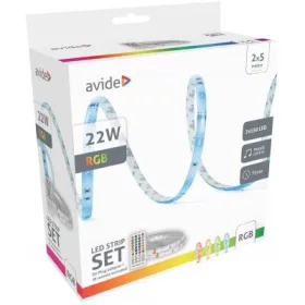   Avide kültéri RGB LED szalag szett 10 méter távirányítóval és zene vezérléssel 12V 22W