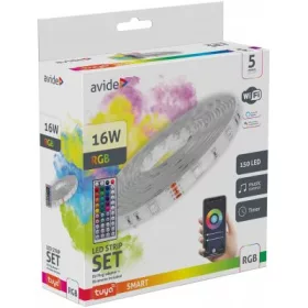   Avide SMART RGB LED szalag szett zene vezérléssel 12V 16W 5m