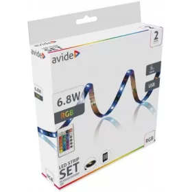 Avide kültéri RGB LED szalag szett 2 méter 5V USB IP65