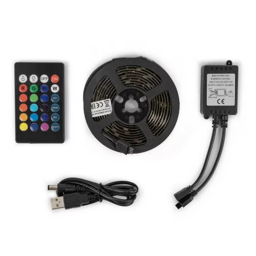 Avide kültéri RGB LED szalag szett 2 méter 5V USB IP65