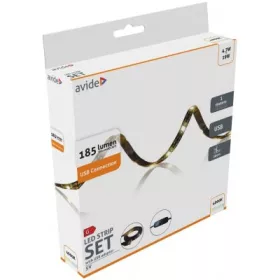   Avide kültéri LED szalag szett 1 méter 5V USB Természetes fehér IP65