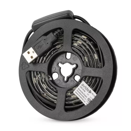 Avide kültéri LED szalag szett 1 méter 5V USB Természetes fehér IP65