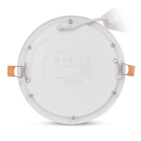 Kerek, 12W-os, alumínium LED beépíthető mennyezeti lámpa CCT kapcsolóval és IP44 védettséggel, modern konyhába