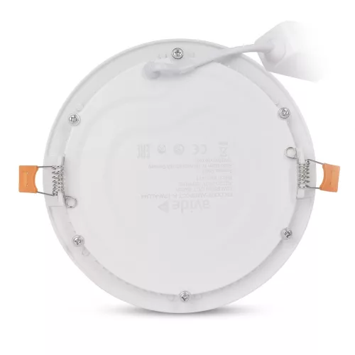Kerek, 12W-os, alumínium LED beépíthető mennyezeti lámpa CCT kapcsolóval és IP44 védettséggel, modern konyhába