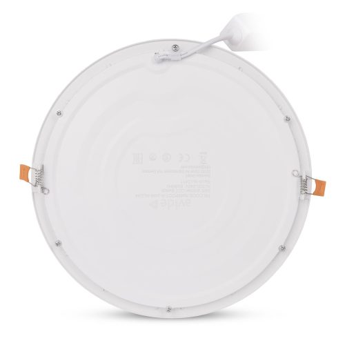 Kerek, 24W-os, alumínium LED beépíthető mennyezeti lámpa CCT kapcsolóval és IP44 védettséggel, modern konyhába