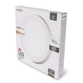  Avide LED Mennyezeti Lámpa 18W, CCT Kapcsolóval, Alumínium, IP44, Fehér
