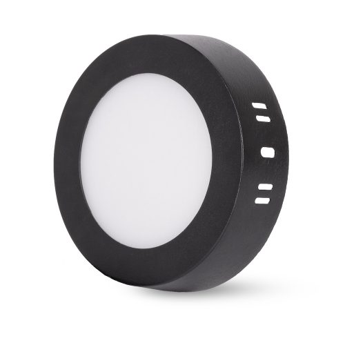 Avide LED Mennyezeti Lámpa 6W, CCT Kapcsolóval, Alumínium, IP44, Fekete