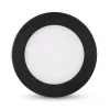 Avide LED Mennyezeti Lámpa 6W, CCT Kapcsolóval, Alumínium, IP44, Fekete