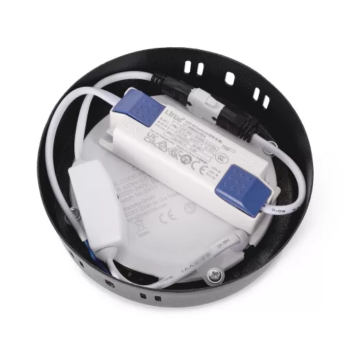 Avide LED Mennyezeti Lámpa 6W, CCT Kapcsolóval, Alumínium, IP44, Fekete