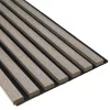 Fa hatású lamella falburkolat, hangszigetelő filc hátlappal (260cmx30cmx1,7 cm) - szürke tölgy+fekete