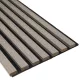 Fa hatású lamella falburkolat, hangszigetelő filc hátlappal (260cmx30cmx1,7 cm) - szürke tölgy+fekete
