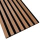Fa hatású lamella falburkolat, hangszigetelő filc hátlappal (260cmx30cmx1,7 cm) - bronz tölgy+fekete