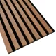 Fa hatású lamella falburkolat, hangszigetelő filc hátlappal (260cmx30cmx1,7 cm) - bronz tölgy+fekete