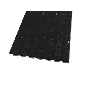  Fa hatású lamella falburkolat, hangszigetelő filc hátlappal (260cmx30cmx1,7 cm) - bronz tölgy+fekete