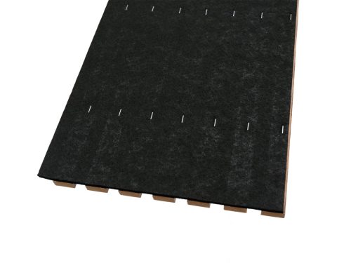 Fa hatású lamella falburkolat, hangszigetelő filc hátlappal (260cmx30cmx1,7 cm) - bronz tölgy+fekete