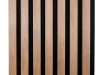 Fa hatású lamella falburkolat, hangszigetelő filc hátlappal (260cmx30cmx1,7 cm) - bronz tölgy+fekete