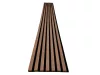 Fa hatású lamella falburkolat, hangszigetelő filc hátlappal (260cmx30cmx1,7 cm) - bronz tölgy+fekete