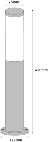BOCA szenzoros kerti állólámpa 45cm, E27 foglalat, Szatén Nikkel