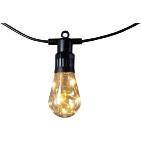   Sorolható kültéri fényfüzér 5m, 10db PAPAYA meleg fehér