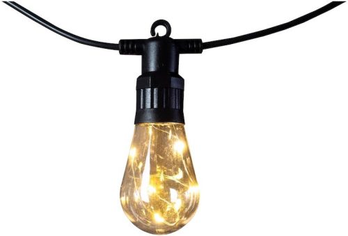 Sorolható kültéri fényfüzér 5m, 10db PAPAYA meleg fehér