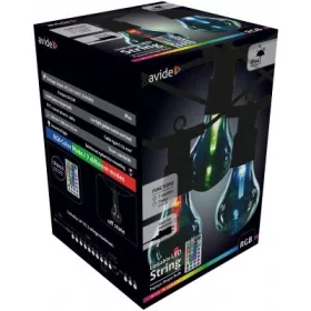   Kültéri RGB izzósor 5m, 10db fényforrás, PAPAYA, távirányítóval
