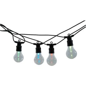   Kültéri RGB izzósor 5m, 10db fényforrás, PAPAYA, távirányítóval