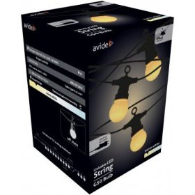   Sorolható kültéri fényfüzér 5m, 10db meleg fehér fényforrás