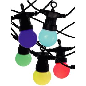   Kültéri RGB fényfüzér 5m, 10db fényforrás, távirányítóval