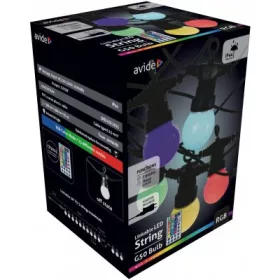   Kültéri RGB fényfüzér 5m, 10db fényforrás, távirányítóval