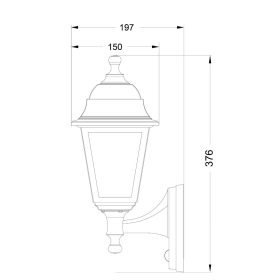  BLAKE-U kültéri falikar mozgásérzékelővel E27 foglalat IP44