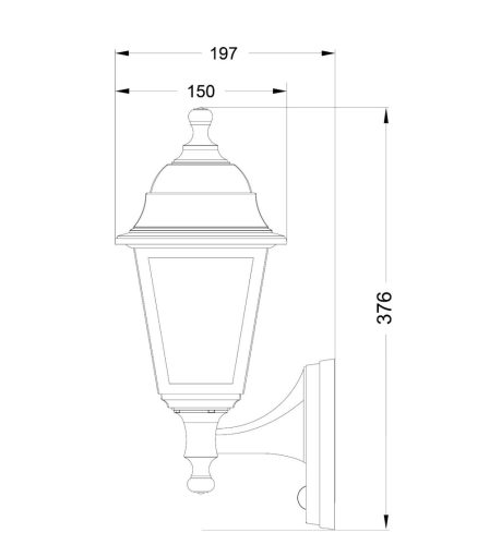 BLAKE-U kültéri falikar mozgásérzékelővel E27 foglalat IP44