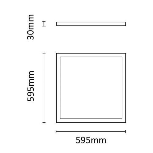 LED Panel 60x60cm 45W 5400lm 6500K NON-FLICKER LIFUD driver