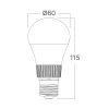 Braytron Premium E27 LED izzó 8.5W teljesítménnyel és 5 állítható színhőmérséklettel